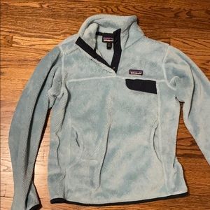 Patagonia fleece pullover light blue